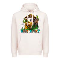 Pale Pink holy nıght cows and sunflowers Premium Hoodie - AdoDesignShop
