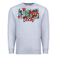 Heather Grey ekg tech Premium Sweatshirt - texasbilliewilder