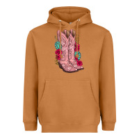 Meerkat floral cowgirl boots Heavyweight Hoodie - texasbilliewilder