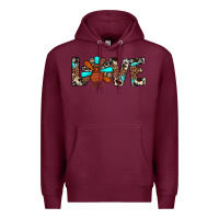 Burgundy love turkey Premium Hoodie - JahusDesignShop