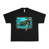 Black sea turtle with background Urban Heavy Tee - Artiststas
