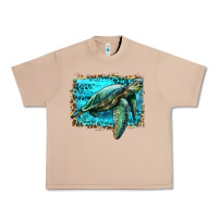 Burro sea turtle with background Urban Heavy Tee - Artiststas