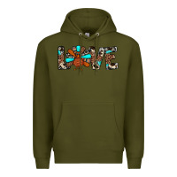 Army Green love turkey Premium Hoodie - JahusDesignShop