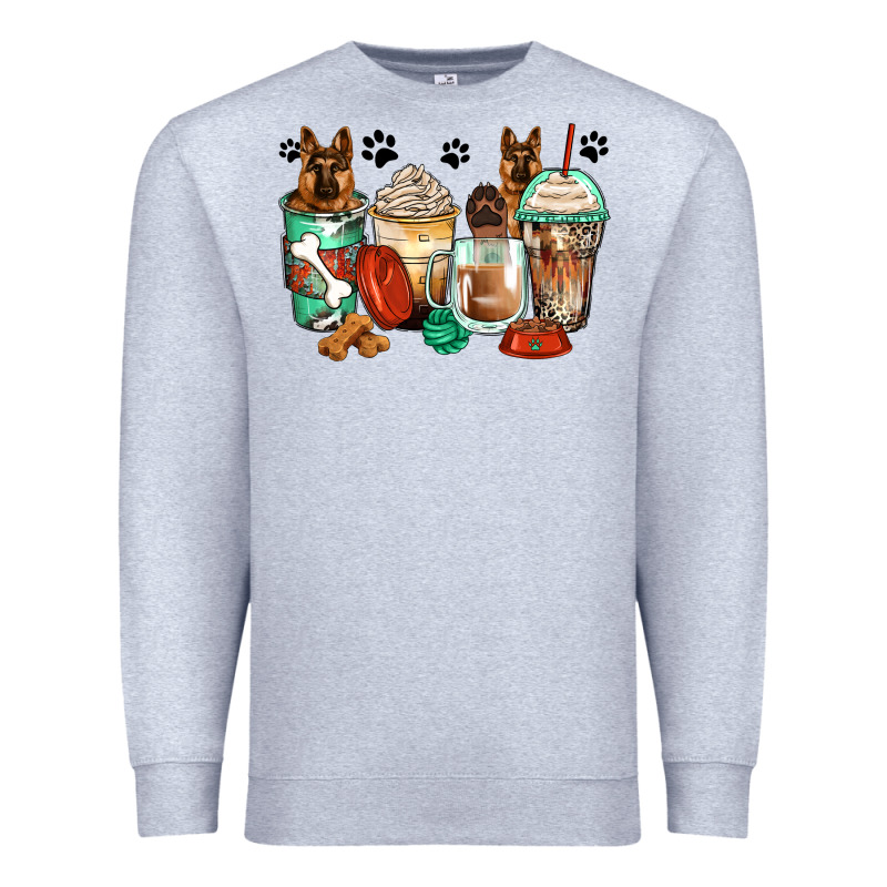 German Shepherds Coffee Cups Premium Sweatshirt by Zillion Design Studio | Teevron