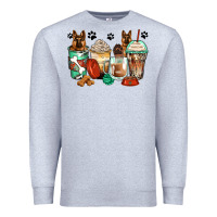 Heather Grey german shepherds coffee cups Premium Sweatshirt - Zillion Design Studio