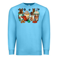 Ocean Blue german shepherds coffee cups Premium Sweatshirt - Zillion Design Studio