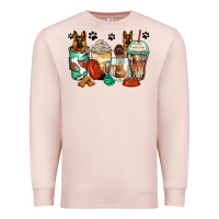 Pale Pink german shepherds coffee cups Premium Sweatshirt - Zillion Design Studio