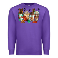Purple german shepherds coffee cups Premium Sweatshirt - Zillion Design Studio