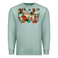 Seafoam german shepherds coffee cups Premium Sweatshirt - Zillion Design Studio