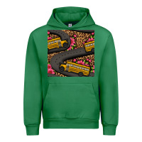 Emerald flower leopard school bus seamless pattern Urban Hoodie - BundleAndBundleShop