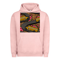 Pigment Salmon flower leopard school bus seamless pattern Urban Hoodie - BundleAndBundleShop