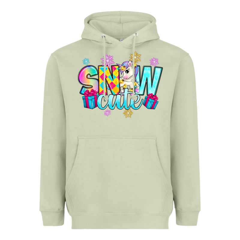 Snow Cute Witc Unicorn Heavyweight Hoodie by Zillion Design Studio | Teevron