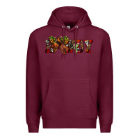 Burgundy Christmas Howdy Bronco Rodeo Premium Hoodie - JahusDesignShop
