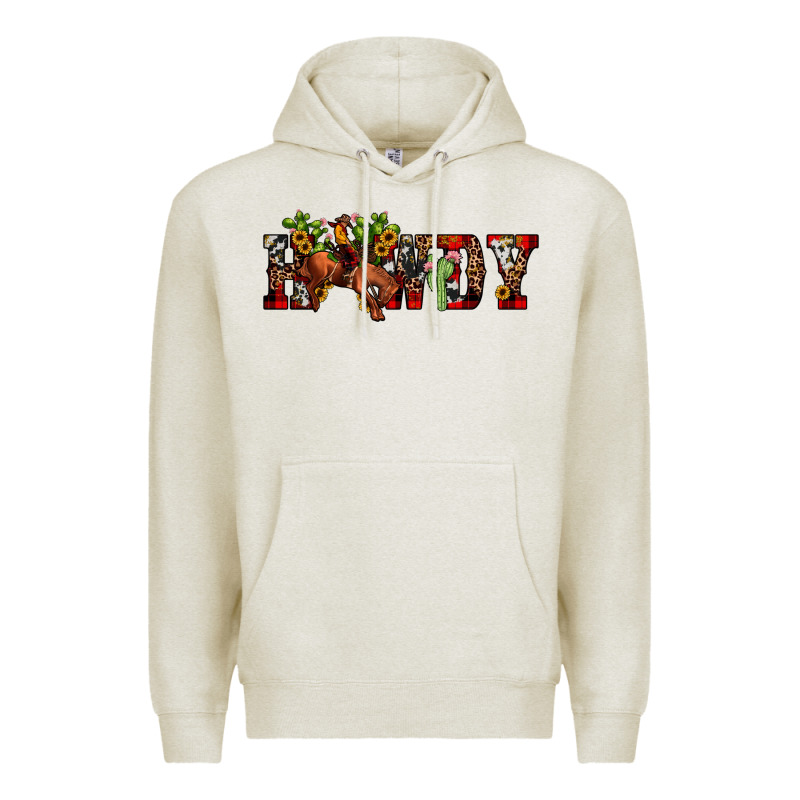 Christmas Howdy Bronco Rodeo Premium Hoodie by JahusDesignShop | Teevron