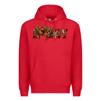 Red Christmas Howdy Bronco Rodeo Premium Hoodie - JahusDesignShop