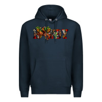 Navy Christmas Howdy Bronco Rodeo Premium Hoodie - JahusDesignShop