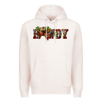 Pale Pink Christmas Howdy Bronco Rodeo Premium Hoodie - JahusDesignShop