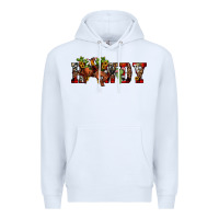White Christmas Howdy Bronco Rodeo Premium Hoodie - JahusDesignShop