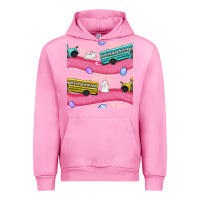 Fuchsia Pink easter school bus seamless pattern Urban Hoodie - BundleAndBundleShop