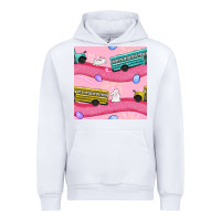 White easter school bus seamless pattern Urban Hoodie - BundleAndBundleShop