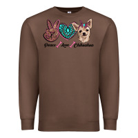 Chestnut peace love chihuahua Premium Sweatshirt - RanaPortraitStore