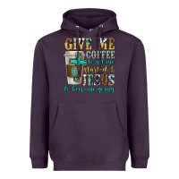 Plum give me coffee to get me started Heavyweight Hoodie - texasbilliewilder