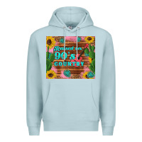Blue Mist raised 90's country guitar cactus sunflower's Premium Hoodie - Artiststas