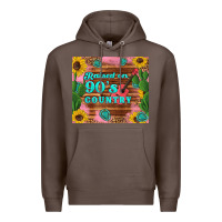 Coffee raised 90's country guitar cactus sunflower's Premium Hoodie - Artiststas
