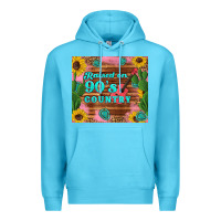 Ocean Blue raised 90's country guitar cactus sunflower's Premium Hoodie - Artiststas