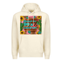 Sandshell raised 90's country guitar cactus sunflower's Premium Hoodie - Artiststas