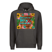 Smoke raised 90's country guitar cactus sunflower's Premium Hoodie - Artiststas