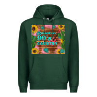 Sports Green raised 90's country guitar cactus sunflower's Premium Hoodie - Artiststas