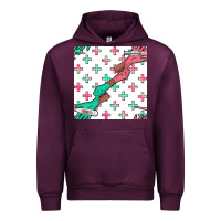 Mauve Wine Nurse Gloves Seamless Pattern Urban Hoodie - BundleAndBundleShop