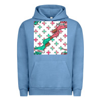 Pigment Pebble Blue Nurse Gloves Seamless Pattern Urban Hoodie - BundleAndBundleShop