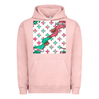 Pigment Salmon Nurse Gloves Seamless Pattern Urban Hoodie - BundleAndBundleShop