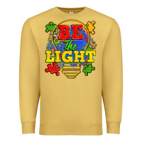 Antique Gold be the light Premium Sweatshirt - Zillion Design Studio