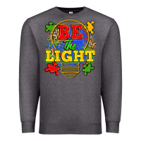 Charcoal Heather be the light Premium Sweatshirt - Zillion Design Studio