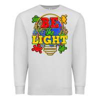 Dove Grey be the light Premium Sweatshirt - Zillion Design Studio