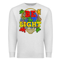Oatmeal Heather be the light Premium Sweatshirt - Zillion Design Studio