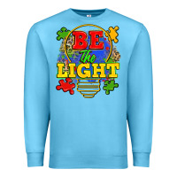 Ocean Blue be the light Premium Sweatshirt - Zillion Design Studio