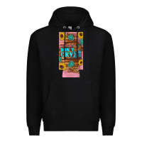 Black cowgirls don't crty boots hat sunflowers 12 oz can cooler  (slim) Premium Hoodie - Artiststas