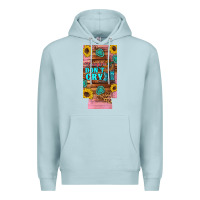 Blue Mist cowgirls don't crty boots hat sunflowers 12 oz can cooler  (slim) Premium Hoodie - Artiststas
