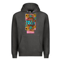 Charcoal Heather cowgirls don't crty boots hat sunflowers 12 oz can cooler  (slim) Premium Hoodie - Artiststas