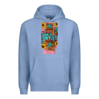 Colony Blue cowgirls don't crty boots hat sunflowers 12 oz can cooler  (slim) Premium Hoodie - Artiststas
