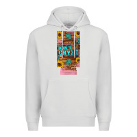 Dove Grey cowgirls don't crty boots hat sunflowers 12 oz can cooler  (slim) Premium Hoodie - Artiststas