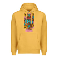 Mustard cowgirls don't crty boots hat sunflowers 12 oz can cooler  (slim) Premium Hoodie - Artiststas