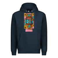 Navy cowgirls don't crty boots hat sunflowers 12 oz can cooler  (slim) Premium Hoodie - Artiststas
