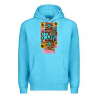 Ocean Blue cowgirls don't crty boots hat sunflowers 12 oz can cooler  (slim) Premium Hoodie - Artiststas