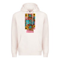 Pale Pink cowgirls don't crty boots hat sunflowers 12 oz can cooler  (slim) Premium Hoodie - Artiststas