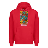 Red cowgirls don't crty boots hat sunflowers 12 oz can cooler  (slim) Premium Hoodie - Artiststas